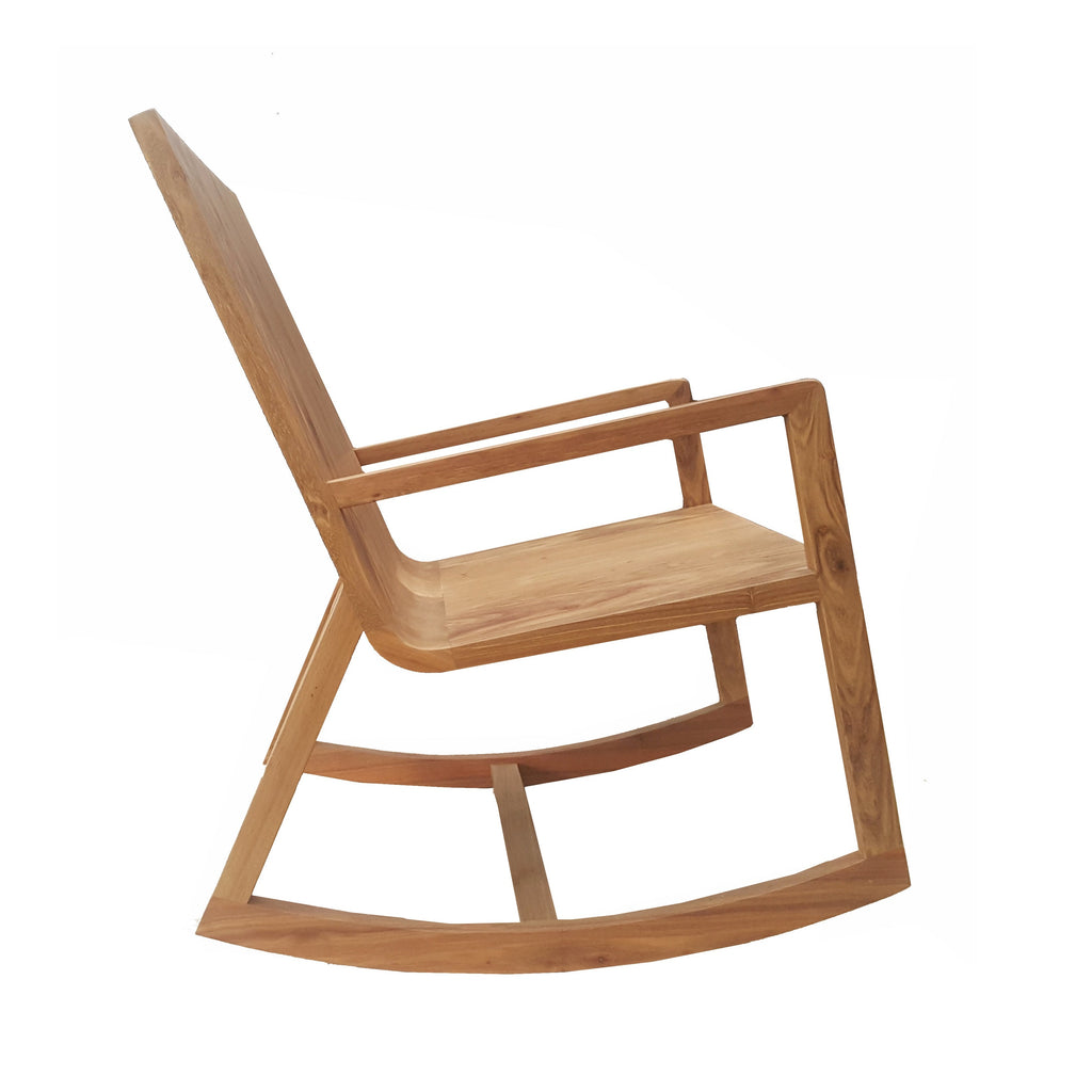 Solid Teak Wood Rocking Chair
