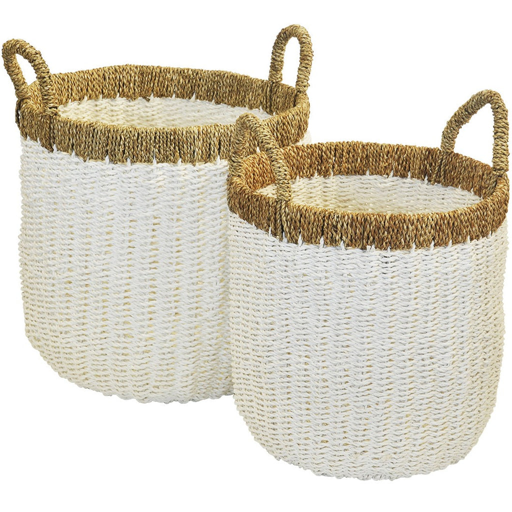 Basket Hemp White s/2
