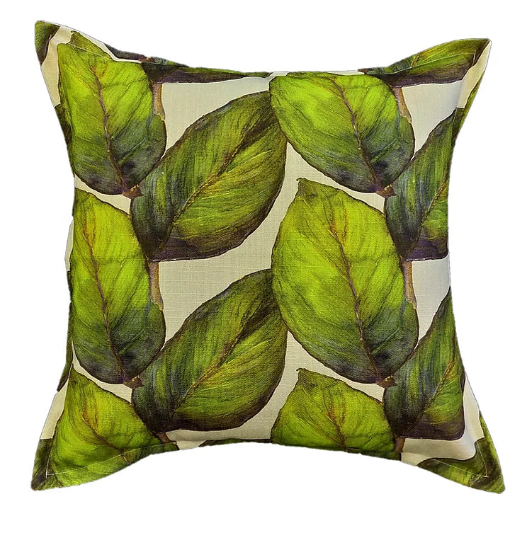 Green Leaves Cushion 60 x 60 cm