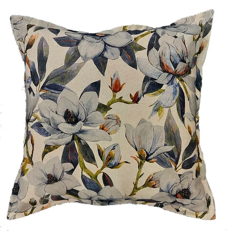 Magnolia Blue Grey Cushion 60 x 60 cm