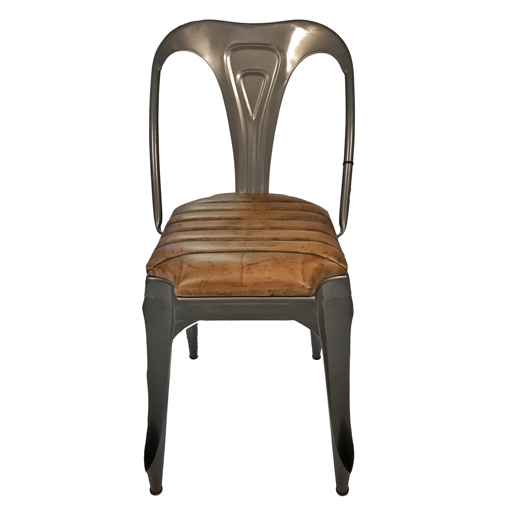 InHabit Leather and Iron Chair