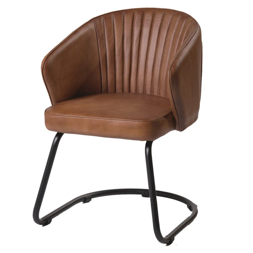 InHabit Leather Tub Chair 79cm