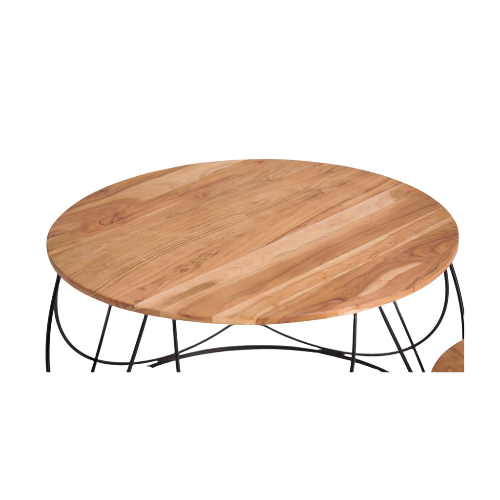 InHabit Circular Coffee Table Top Wood